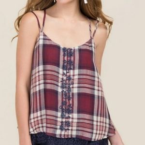 Francesca's Blue Rain Briarly Tank Tkp